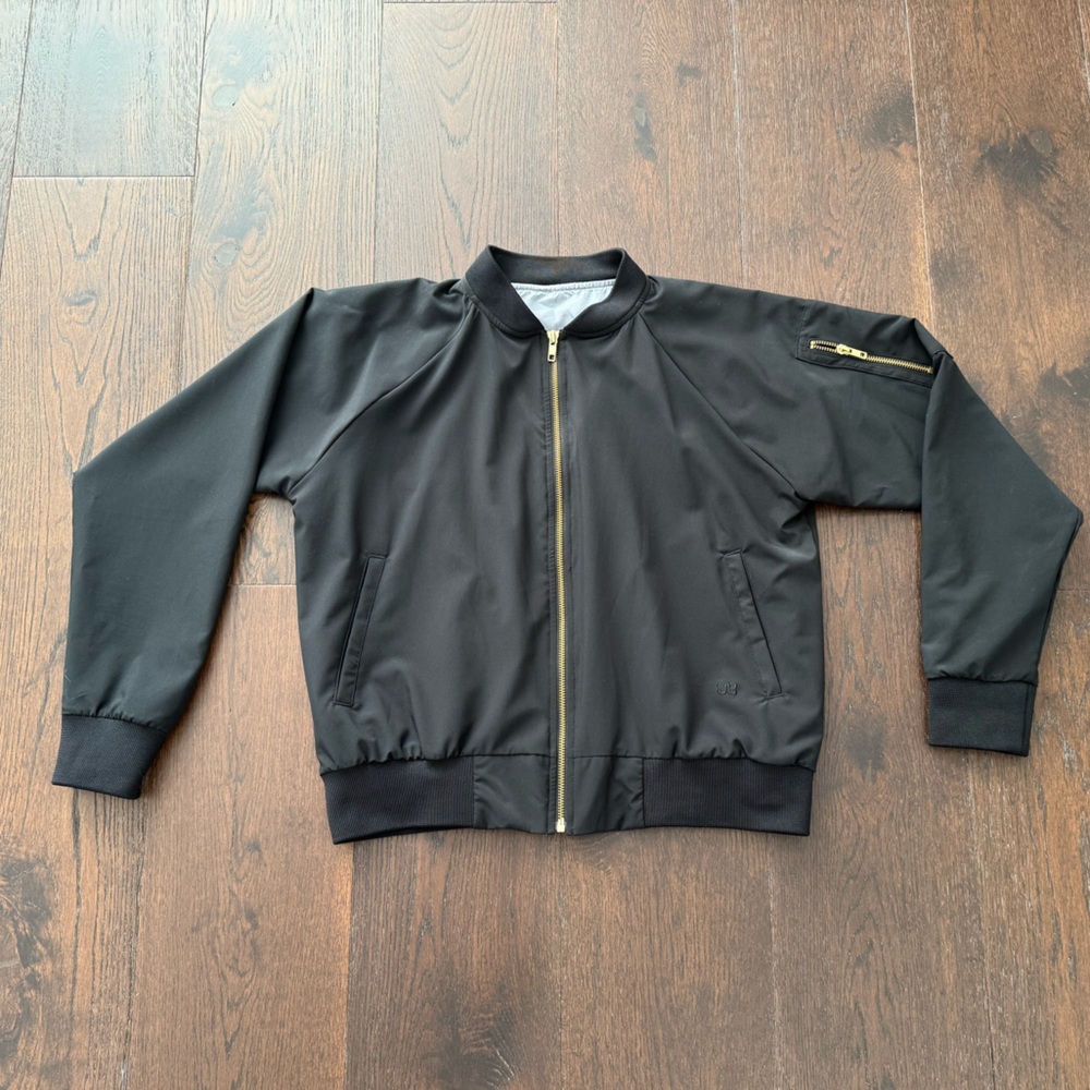 NWOT Albion Black Bomber Jacket Size Medium